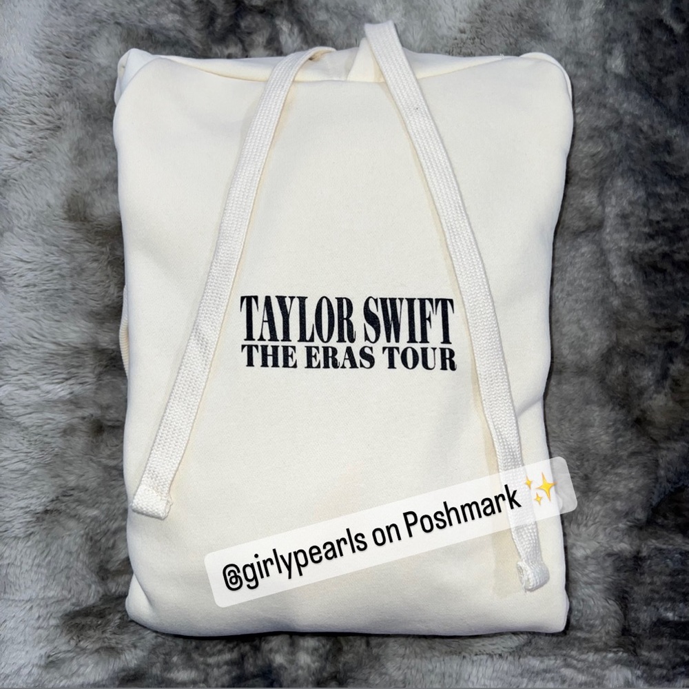 Taylor Swift Exclusive the Eras Tour Beige Hoodie Sweater NEW Official Merch